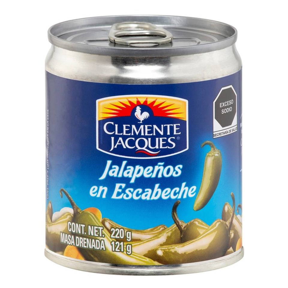 Chiles Jalapeños Enteros 220 g - Clemente Jacques. 1 Chiles Jalapeños Enteros 220 g - Clemente Jacques.