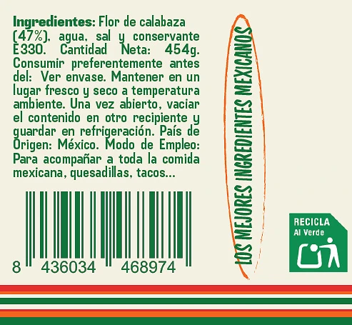 Flor de Calabaza 454 g - El Sarape 3 Flor de Calabaza 454 g - El Sarape - Imagen 3