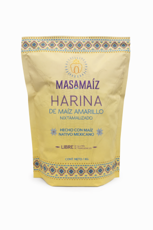 Harina Nixtamalizada Amarilla 1kg - MasaMaíz